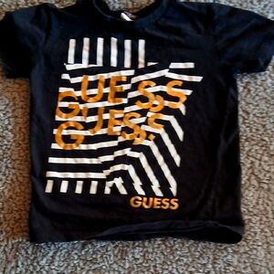 GUESS Kids Black and White Graphic T-Shirt